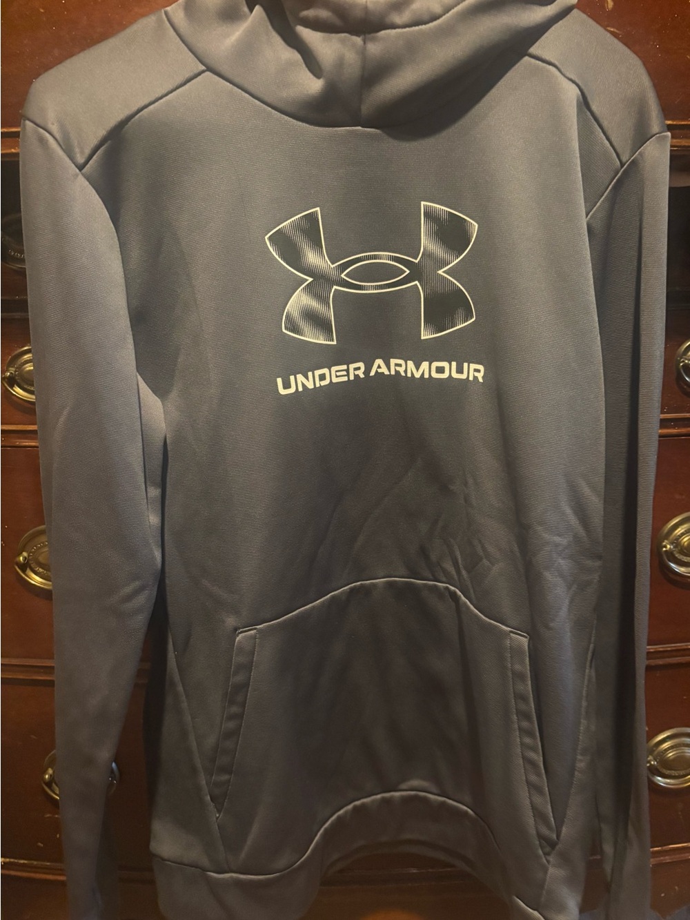 Under Armour Gray Pullover Hoodie with Logo